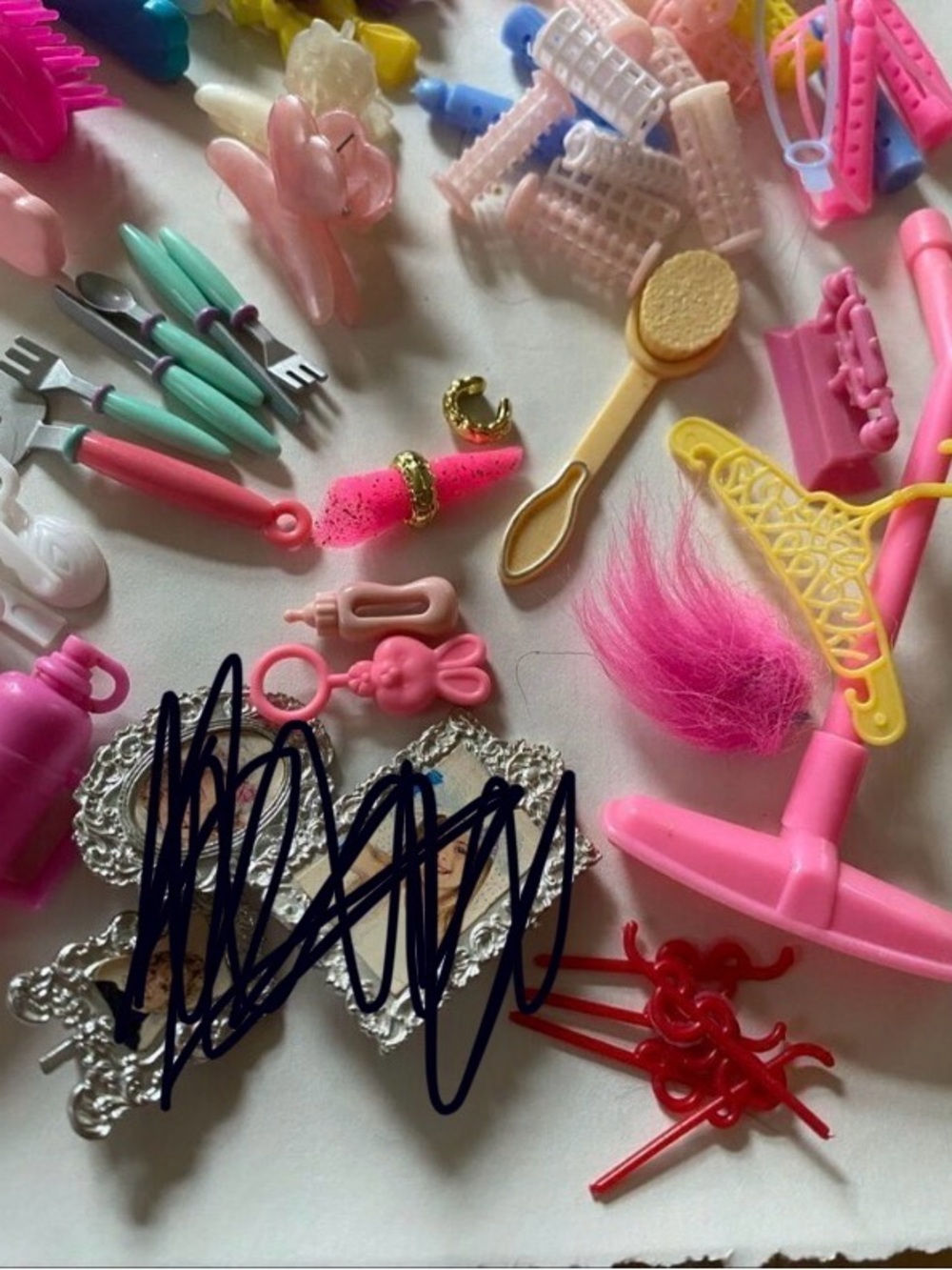 Vintage Barbie Accessories- Popcorn Maker Hair Kitchen Brushes 1980’s - Picture 7 of 7